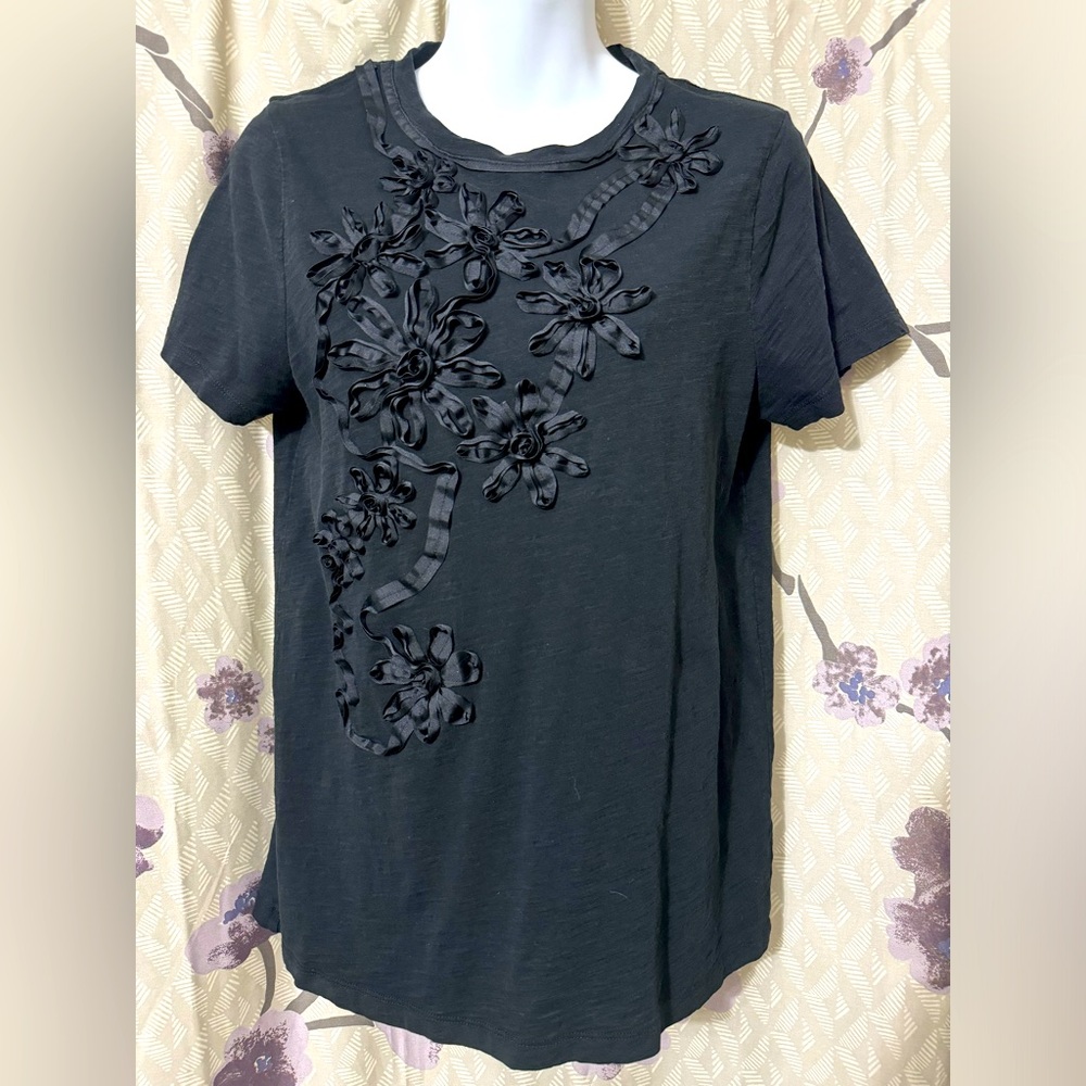 J. Crew women’s floral ribbon tee shirt